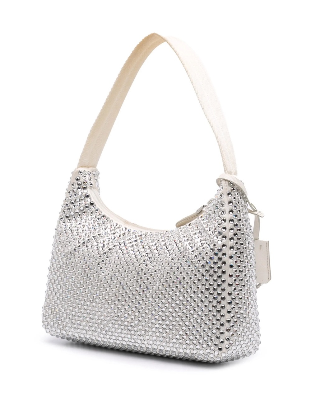 Prada Silver Crystal-Studded Shoulder Bag - Picture 8 of 9